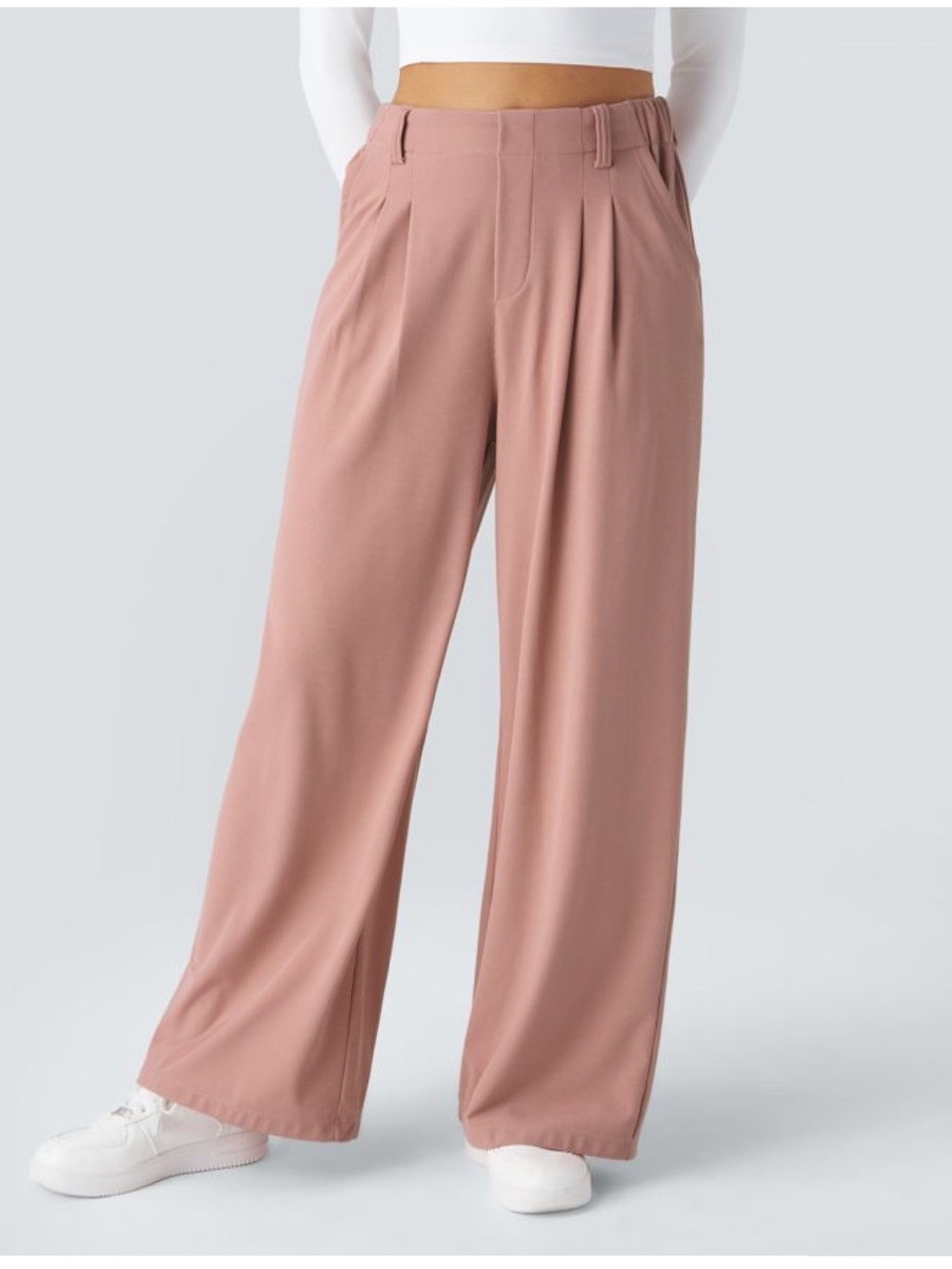 Halara Flex™ High Waisted Pocket
Wide Leg Waffle Work Pants Rise Tan Size SP - Picture 3 of 16
